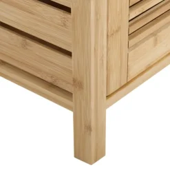 Bathroom Furniture-Kirkland's Home Sumter Bamboo Shelves And Cabinet