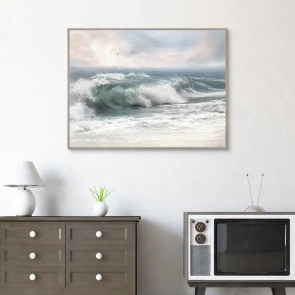 Framed Art-Kirkland's Home Sun And Surf Ii Coastal Framed Wall Art Blue/Green/White