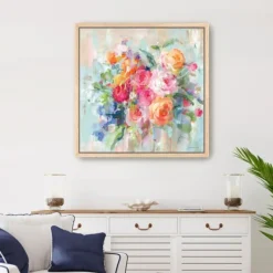 Canvas Art-Kirkland's Home Sun Drenched Bouquet Framed Canvas Art Print Multi