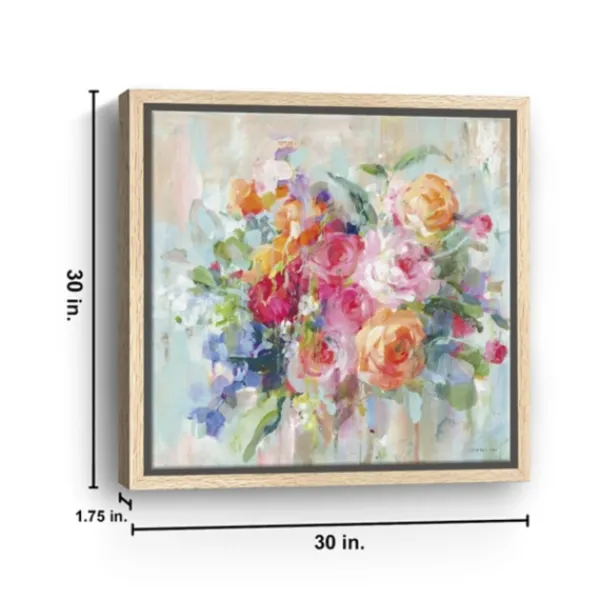 Canvas Art-Kirkland's Home Sun Drenched Bouquet Framed Canvas Art Print Multi