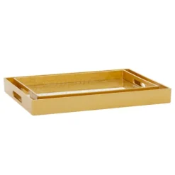 Decorative Trays-Kirkland's Home Sun Star 2-Pc. Mirrored Tray Set Gold
