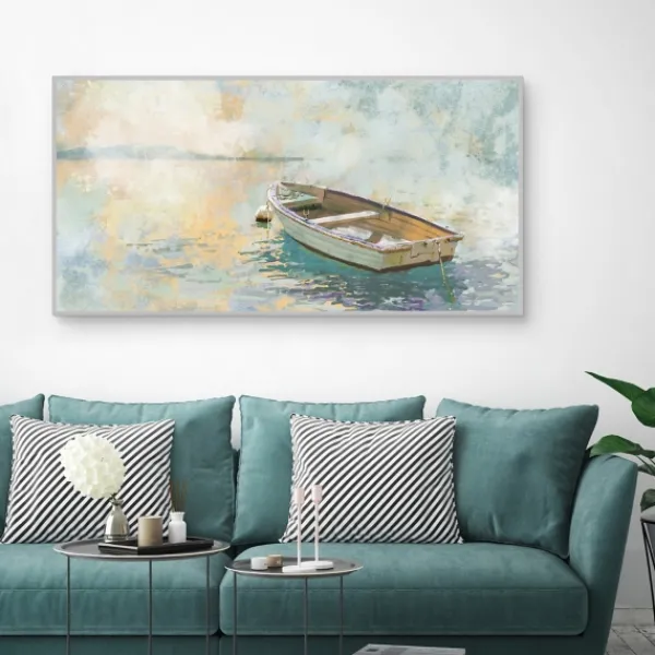 Canvas Art-Kirkland's Home Sunday Solitude Framed Canvas Art Print Blue