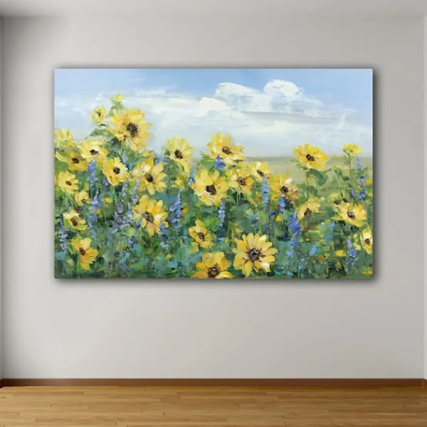 Canvas Art-Kirkland's Home Sunflower Fields Forever Giclee Canvas Art Print Yellow