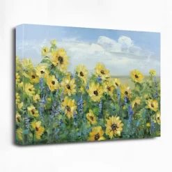 Canvas Art-Kirkland's Home Sunflower Fields Forever Giclee Canvas Art Print Yellow