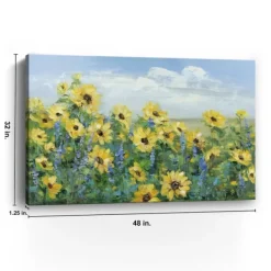 Canvas Art-Kirkland's Home Sunflower Fields Forever Giclee Canvas Art Print Yellow