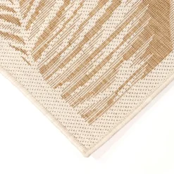 Outdoor Rugs-Kirkland's Home Sunlight Palm Leaves Outdoor Area Rug, 6X9 Yellow/White