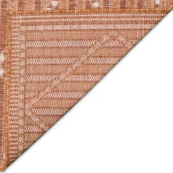 Outdoor Rugs-Kirkland's Home Sunset Diamond Outdoor Area Rug, 7X9 Orange/White