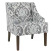 Accent Chairs-Kirkland's Home Suri Blue Swoop Accent Chair Gray/Blue