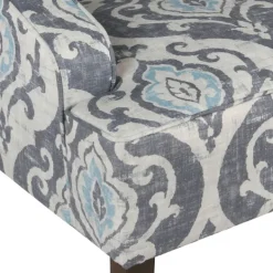 Accent Chairs-Kirkland's Home Suri Blue Swoop Accent Chair Gray/Blue