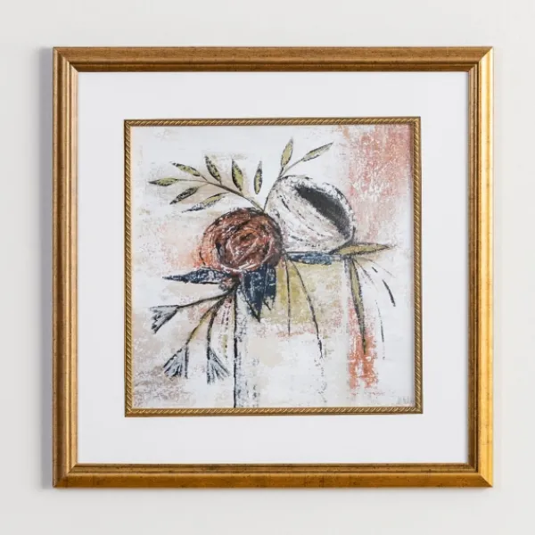 Framed Art-Kirkland's Home Suspended Floral Framed Art Print White/Red