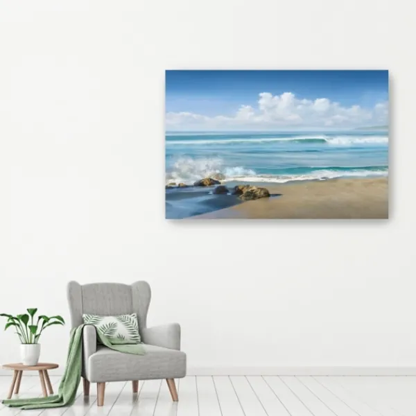Canvas Art-Kirkland's Home Sweeping Blue Canvas Art Print, 60X40 In. Blue/Tan