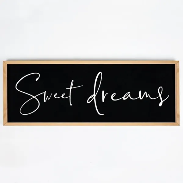 Wall Quotes & Signs-Kirkland's Home Sweet Dreams Wood Frame Wall Plaque Black