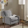 Accent Chairs-Kirkland's Home Swoop Arm Upholstered Accent Chair Gray