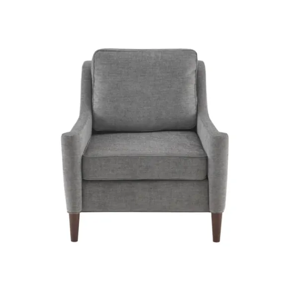 Accent Chairs-Kirkland's Home Swoop Arm Upholstered Accent Chair Gray