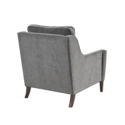 Accent Chairs-Kirkland's Home Swoop Arm Upholstered Accent Chair Gray