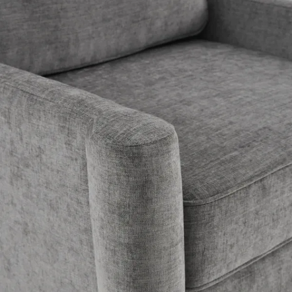 Accent Chairs-Kirkland's Home Swoop Arm Upholstered Accent Chair Gray
