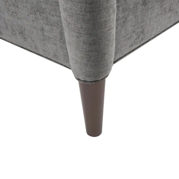 Accent Chairs-Kirkland's Home Swoop Arm Upholstered Accent Chair Gray