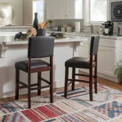 Bar Stools & Counter Height Stools-Kirkland's Home Sydney Espresso Counter Stool Brown