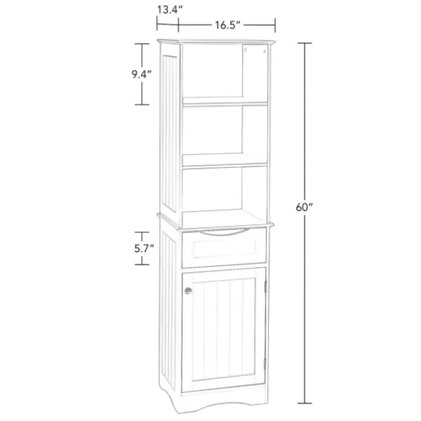 Cabinets & Sideboards-Kirkland's Home Tall Espresso Open Shelves Cabinet Brown