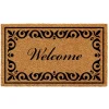 Doormats-Kirkland's Home Tan And Black Scroll Welcome Doormat, 36X24 In. Tan/Black