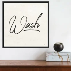 Wall Quotes & Signs-Kirkland's Home Tan And Black Wash Laundry Framed Wall Plaque Tan/Black