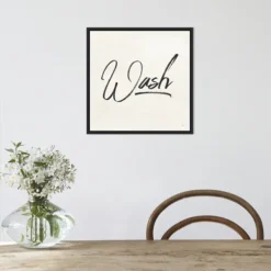 Wall Quotes & Signs-Kirkland's Home Tan And Black Wash Laundry Framed Wall Plaque Tan/Black