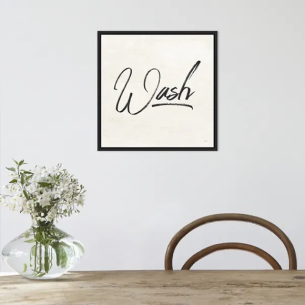 Wall Quotes & Signs-Kirkland's Home Tan And Black Wash Laundry Framed Wall Plaque Tan/Black