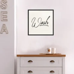 Wall Quotes & Signs-Kirkland's Home Tan And Black Wash Laundry Framed Wall Plaque Tan/Black