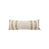Pillows-Kirkland's Home Tan And White Outer Striped Lumbar Pillow Tan/White
