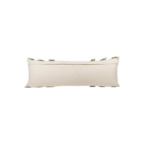 Pillows-Kirkland's Home Tan And White Outer Striped Lumbar Pillow Tan/White