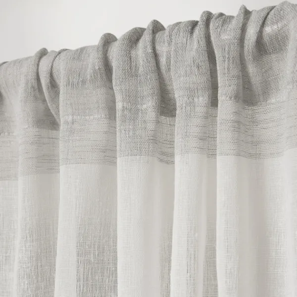 Curtains & Drapes-Kirkland's Home Tan Becky Curtain Panel Set, 96 In. Tan/White