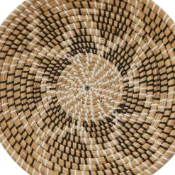 Wall Plaques-Kirkland's Home Tan Bohemian Seagrass 5-Pc. Wall Plaque Set Tan/White/Black