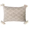 Pillows-Kirkland's Home Tan Diamond Woven Lumbar Pillow Tan/White