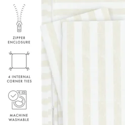 Duvets-Kirkland's Home Tan Rugged Stripe 2-Pc. Twin Duvet Cover Set Tan/White