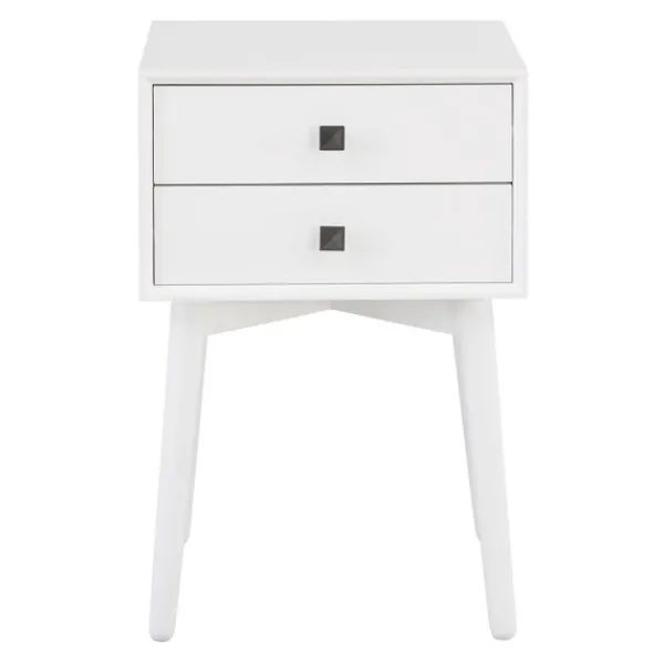Nightstands-Kirkland's Home Tapered 2-Drawer Nightstand White