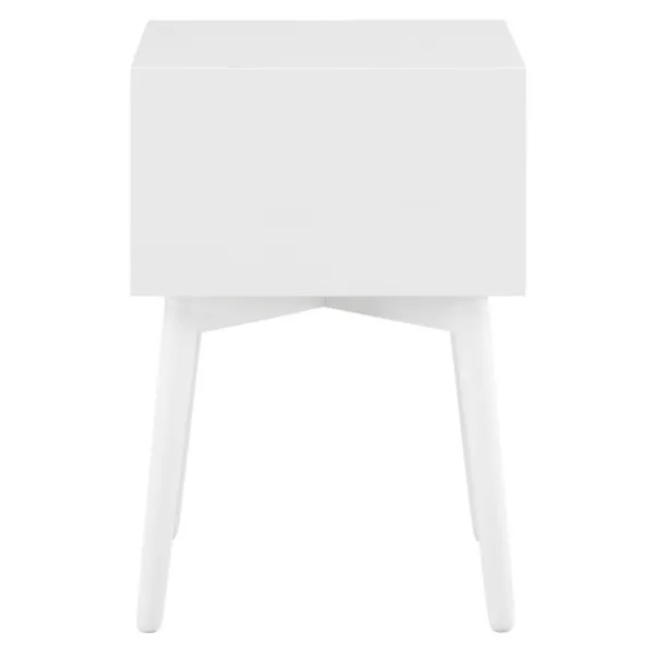 Nightstands-Kirkland's Home Tapered 2-Drawer Nightstand White