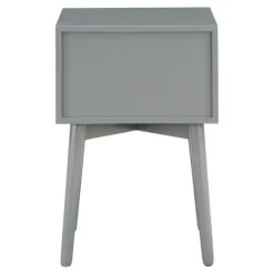 Nightstands-Kirkland's Home Tapered 2-Drawer Nightstand Gray
