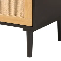 Dressers & Chests-Kirkland's Home Tara Two-Tone Espresso Rattan Chest