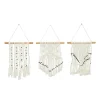 Wall Plaques-Kirkland's Home Tasseled Macrame Wall Hangings, Set Of 3 White