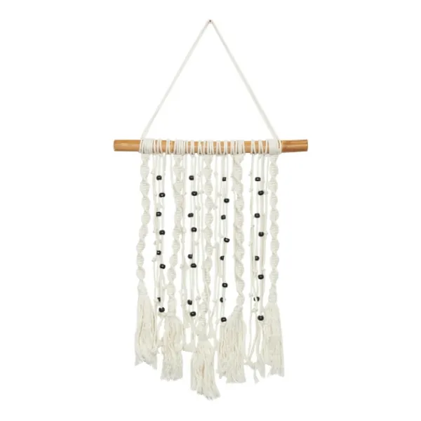 Wall Plaques-Kirkland's Home Tasseled Macrame Wall Hangings, Set Of 3 White