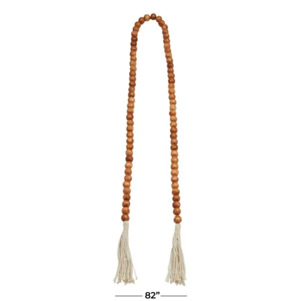 Decorative Accents-Kirkland's Home Tasseled Wood Beaded Garland Brown