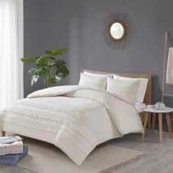 Comforters-Kirkland's Home Tassels California King 3-Pc. Comforter Set White