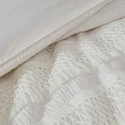 Comforters-Kirkland's Home Tassels California King 3-Pc. Comforter Set White