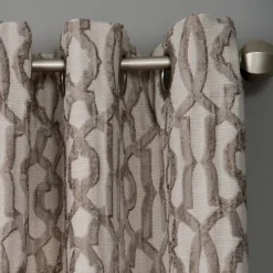 Curtains & Drapes-Kirkland's Home Taupe Chenille Single Curtain Panel, 84 In. Tan