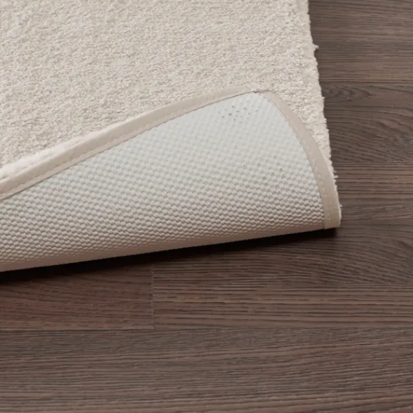 Bathroom Rugs-Kirkland's Home Taupe High Pile Marshmallow Bath Mat, 30 In. Ivory