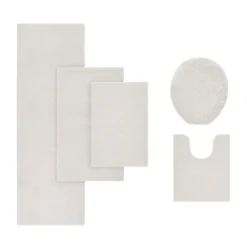 Bathroom Rugs-Kirkland's Home Taupe High Pile Marshmallow Bath Mat, 40 In. Ivory