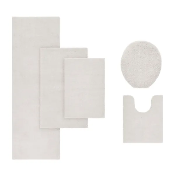 Bathroom Rugs-Kirkland's Home Taupe High Pile Marshmallow Bath Mat, 40 In. Ivory