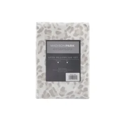 Bed Sheets-Kirkland's Home Taupe Leopard Satin Standard 2-Pc. Pillow Case Set White/Tan
