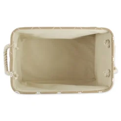 Baskets & Boxes-Kirkland's Home Taupe Paw Trellis Rec Gle Basket, 16 In. Tan