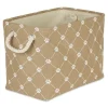 Baskets & Boxes-Kirkland's Home Taupe Trellis Paw Print Storage Basket, 14 In. Tan